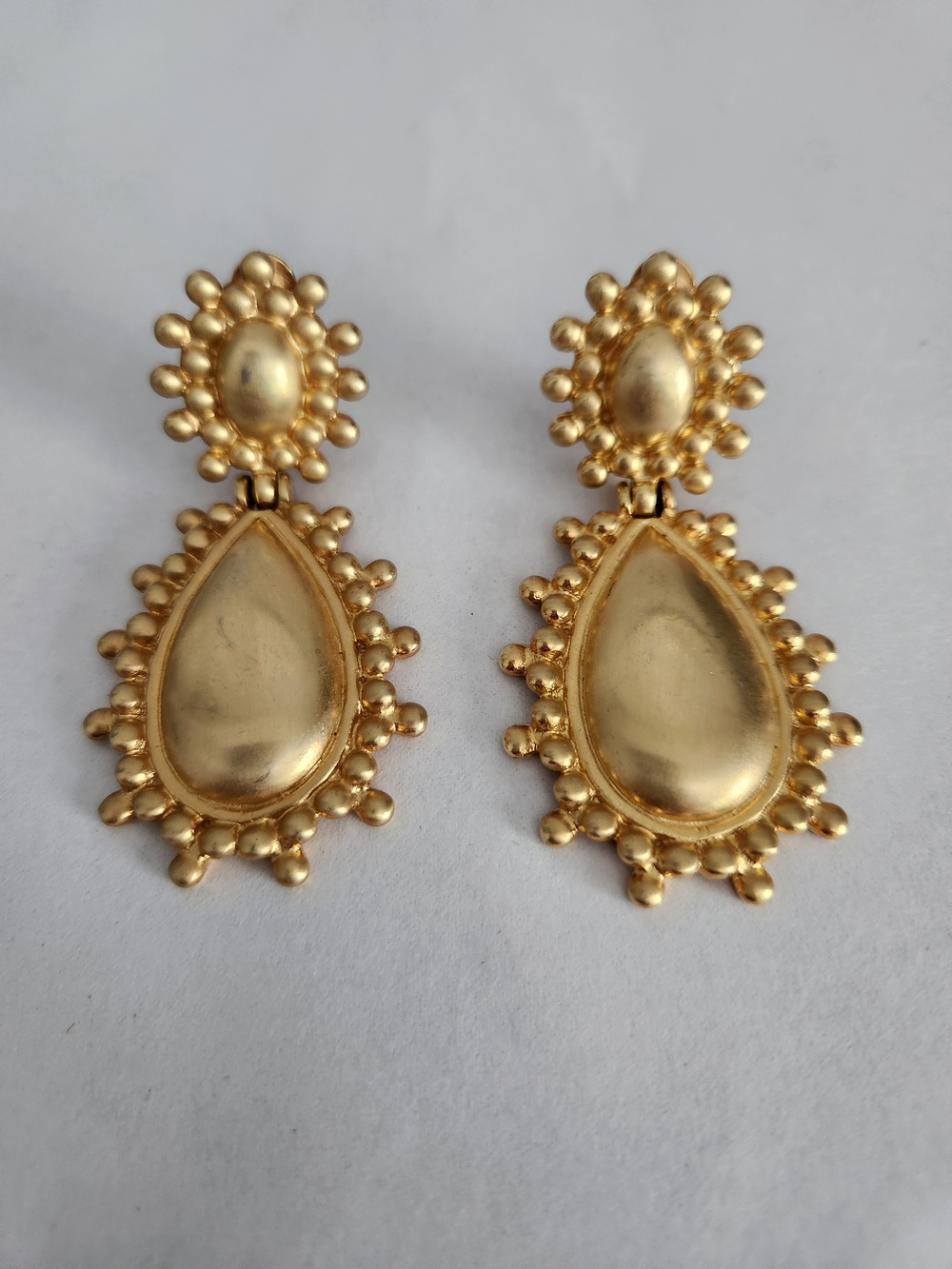 Gold Teardrop Statement Earrings - Women Jewelry